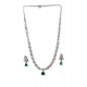 Women's Brass Silver Plated Necklace set (Green) Women's Brass Silver Plated Necklace set (Green)