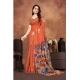 Women's Linen Printed Saree With Unstitched Blouse 5.5Mtr (Red) Women's Linen Printed Saree With Unstitched Blouse 5.5Mtr (Red)