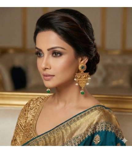 Women's Zinc Alloy Gold Plated Chandelier Earrings (Multicolor)