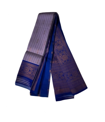 Women's Soft Silk Wooven Saree With Unstitched Blouse 5.5Mtr (Dark Lavender)