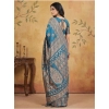 Women's Silk Blend Printed Saree With Unstitched Blouse 5.5Mtr (Teal) Women's Silk Blend Printed Saree With Unstitched Blouse 5.5Mtr (Teal)