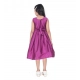 Girl's Taffeta Silk Soild Sleeve Less Round Neck Dress (Purple) Girl's Taffeta Silk Soild Sleeve Less Round Neck Dress (Purple)