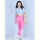 Girl's Cotton Lycra Printed Elasticated Leggings (Pink) Girl's Cotton Lycra Printed Elasticated Leggings (Pink)