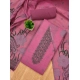 Women's Banarasi Silk Printed Unstitched Salwar Suit Material With Dupatta (Pink, 3Mtrs)
