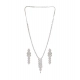 Women's Brass Silver Plated Necklace set (Silver) Women's Brass Silver Plated Necklace set (Silver)