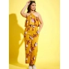 Girl's Polyester Crepe Floral Sleeveless Jumpsuit (Mustard) Girl's Polyester Crepe Floral Sleeveless Jumpsuit (Mustard)