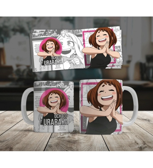 Anime Ochaco Uraraka Ceramic Printed Coffee Mug (White) Anime Ochaco Uraraka Ceramic Printed Coffee Mug (White)