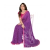 Women's Georgette Printed Saree With Unstitched Blouse 5.5Mtr (Purple) Women's Georgette Printed Saree With Unstitched Blouse 5.5Mtr (Purple)