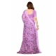 Women's Georgette Printed Saree With Unstitched Blouse 5.5Mtr (Purple)