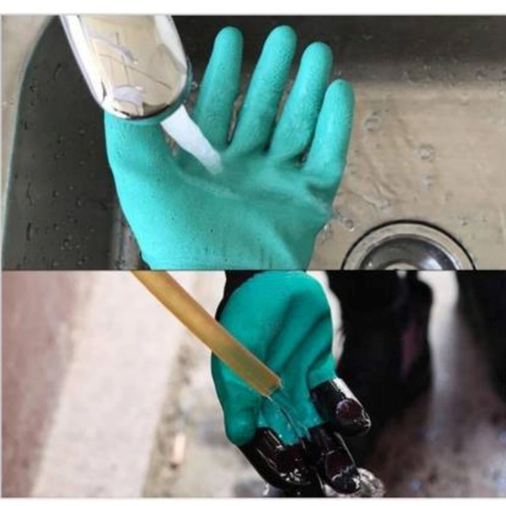 Pack Of 2_Heavy Duty Garden And Farming Gloves – Durable Protective Gloves (Color: Assorted )