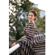 Women's Faux_Tussar_Silk Geometric_Print Saree With Unstitched Blouse 5.5Mtr (Black)