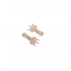 Women's Brass Silver Plated Drop Earrings (Turquoise)