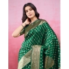 Women's Banarasi Silk Printed Saree With Unstitched Blouse 5.5Mtr (Green) Women's Banarasi Silk Printed Saree With Unstitched Blouse 5.5Mtr (Green)