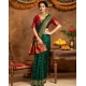 Women's Silk Blend Zari Woven Saree With Unstitched Blouse 5.5Mtr (Green)