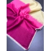 Women's Linen Printed Saree With Unstitched Blouse 5.5Mtr (Pink) Women's Linen Printed Saree With Unstitched Blouse 5.5Mtr (Pink)