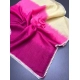 Women's Linen Printed Saree With Unstitched Blouse 5.5Mtr (Pink)