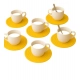 Cotton 6 Pcs Set Tea Coaster 6 Pcs Set (Yellow)