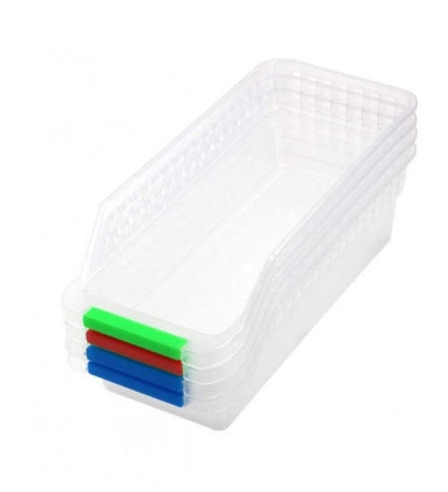 Plastic Fridge Space Saver Rack Organizer – (Color: Assorted )