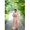 Women's Faux_Banarasi Lining Pattern Saree With Unstitched Blouse 5.5Mtr (Peach) Women's Faux_Banarasi Lining Pattern Saree With Unstitched Blouse 5.5Mtr (Peach)
