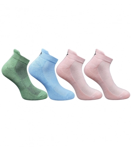 4_Pair Set Unisex Casual Cotton Printed Ankle Length Socks (Multicolor)