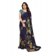 Women's Georgette Printed Saree With Unstitched Blouse 5.5Mtr (Navy Blue) Women's Georgette Printed Saree With Unstitched Blouse 5.5Mtr (Navy Blue)