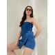 Women's Denim Lycra Solid Zip Closure Skorts (Blue) Women's Denim Lycra Solid Zip Closure Skorts (Blue)