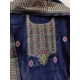 Women's Banarasi Silk Printed Unstitched Salwar Suit Material With Dupatta (Navy Blue, 3Mtrs)