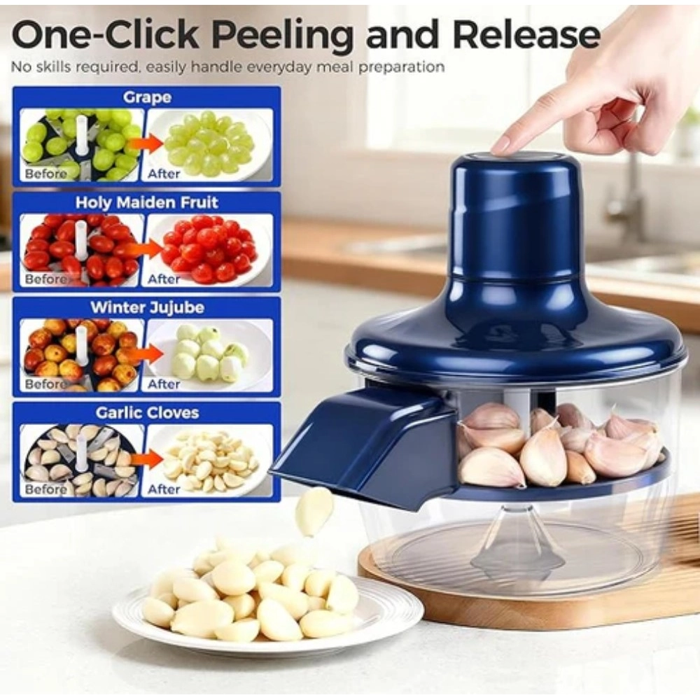 Plastic Solid An Electric Automatic Peeler (Blue)