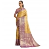 Women's Faux_Banarasi_Silk Woven Saree With Unstitched Blouse 5.5Mtr (Yellow) Women's Faux_Banarasi_Silk Woven Saree With Unstitched Blouse 5.5Mtr (Yellow)
