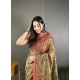 Women's Linen Printed Saree With Unstitched Blouse 5.5Mtr (Sea Green) Women's Linen Printed Saree With Unstitched Blouse 5.5Mtr (Sea Green)