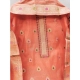 Women's Banarasi Silk Printed Unstitched Salwar Suit Material With Dupatta (Peach, 3Mtrs)