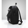 Unisex PU Leather Solid Medium Zipper Backpack (Black) Unisex PU Leather Solid Medium Zipper Backpack (Black)