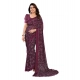 Women's Georgette Printed Saree With Unstitched Blouse 5.5Mtr (Wine) Women's Georgette Printed Saree With Unstitched Blouse 5.5Mtr (Wine)