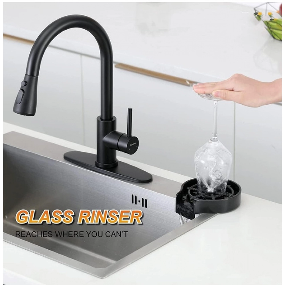 Steel, Plastic Automatic Cup Rinser, Bottle Cleaner, Glass Rinser for Kitchen Sinks 