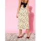 Women's Polyester Floral Side Zip Skirt (Multicolor) Women's Polyester Floral Side Zip Skirt (Multicolor)