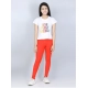 Girl's Cotton Lycra Solid Elasticated Jeggings (Orange) Girl's Cotton Lycra Solid Elasticated Jeggings (Orange)