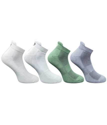 4_Pair Set Unisex Casual Cotton Printed Ankle Length Socks (Multicolor)