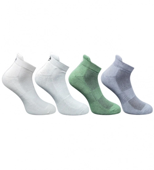 4_Pair Set Unisex Casual Cotton Printed Ankle Length Socks (Multicolor)