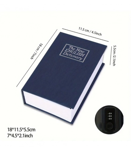 Secret Book Safe with Number Locker (Blue)