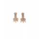 Women's Brass Silver Plated Drop Earrings (Turquoise)