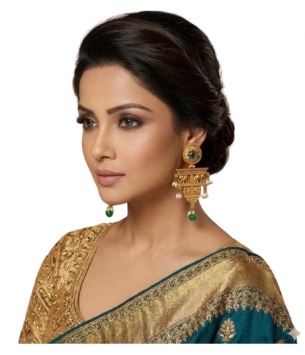 Women's Zinc Alloy Gold Plated Chandelier Earrings (Multicolor)