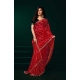 Women's Net Sequence Saree With Unstitched Blouse 5.5Mtr (Red) Women's Net Sequence Saree With Unstitched Blouse 5.5Mtr (Red)