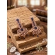 Women's Brass Silver Plated Drop Earrings (Blue) Women's Brass Silver Plated Drop Earrings (Blue)