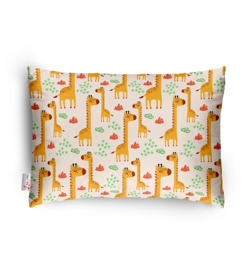 Soft Plush Printed Baby Infant Pillow for Kids Age 1 To 5 Years (Mustard)