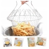 Foldable Chef Basket – Multi-Function Strainer And Steamer (Color: Assorted )