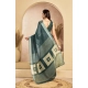 Women's Faux Linen Floral Ready to wear Saree With Unstitched Blouse 5.5Mtr (Light_Teal) Women's Faux Linen Floral Ready to wear Saree With Unstitched Blouse 5.5Mtr (Light_Teal)