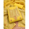 Women's Banarasi Silk Printed Unstitched Salwar Suit Material With Dupatta (Yellow, 3Mtrs) Women's Banarasi Silk Printed Unstitched Salwar Suit Material With Dupatta (Yellow, 3Mtrs)