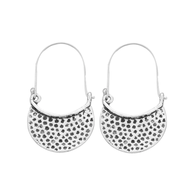 Dropship Women's Silver Plated Hook Dangler Hanging Earrings-Silver