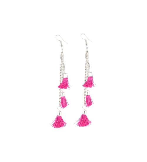 Women's Alloy Hook Dangler Hanging Hanging Earrings-Silver