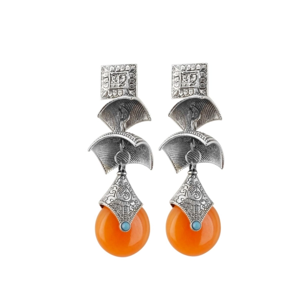 Dropship Women's Silver Plated Hook Dangler Hanging Earrings-Silver